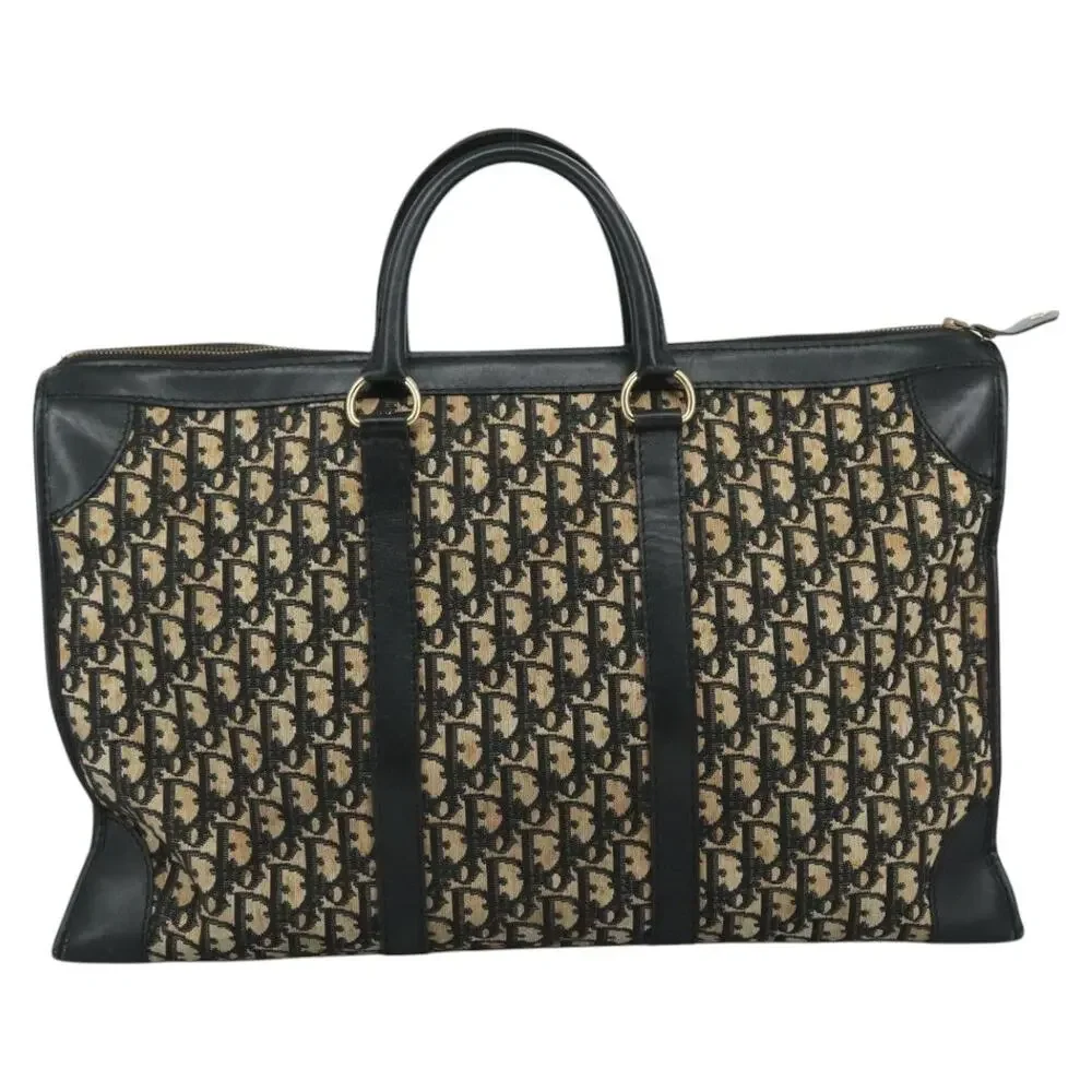 DIOR Trotter Canvas Boston Bag Navy